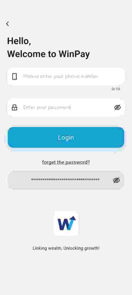 Winpay app account or transaction screen screenshot